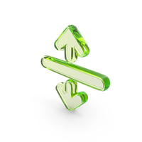 Glass Up And Down Arrows With Center Line Symbol PNG & PSD Images