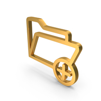 Gold Add Folder Icon PNG & PSD Images