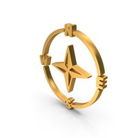 Compass Computer Cardinal Direction Icon Gold PNG & PSD Images