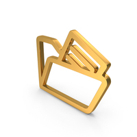 Document Folder Icon Gold PNG & PSD Images