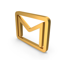 Gold Email Gmail Icon PNG & PSD Images
