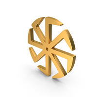 Gold Swastika Solar Kolovrat Peace Symbol PNG & PSD Images