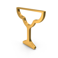 Margarita Cocktail Glass Icon Gold PNG & PSD Images