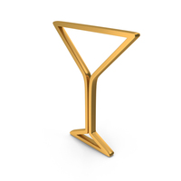 Martini Glass Icon Gold PNG & PSD Images