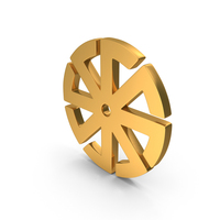 Gold Swastika Solar Kolovrat Peace Symbol PNG & PSD Images