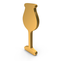 Wine Glass Icon Gold PNG & PSD Images