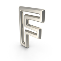 Silver Outline Letter F PNG & PSD Images