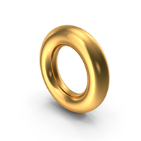Basic Shape Torus Gold PNG & PSD Images