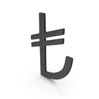 Black Turkish Lira Icon PNG & PSD Images
