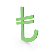 Green Turkish Lira Symbol PNG & PSD Images