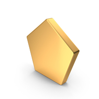 Gold Geometric Pentagon Icon PNG & PSD Images