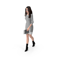Chinese Woman Walking Pose PNG & PSD Images