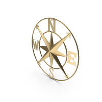 Classical Compass Rose Gold PNG & PSD Images