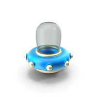 Cartoon Blue UFO PNG & PSD Images