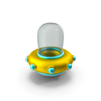 Cartoon Yellow UFO PNG & PSD Images