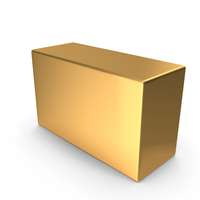 Basic Gold Rectangular Prism PNG & PSD Images