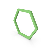 Basic Outline Hexagon Icon Green PNG & PSD Images