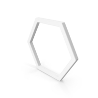 Basic Outline Hexagon Icon White PNG & PSD Images