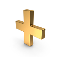 Gold Plus Symbol PNG & PSD Images