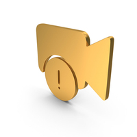 Gold Alert Video Camera Icon PNG & PSD Images