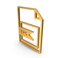 EPS Document File Icon Gold PNG & PSD Images