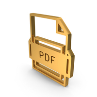 PDF Document Icon Gold PNG & PSD Images