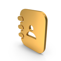 Phonebook Icon Gold PNG & PSD Images