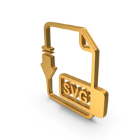 SVG Document Extension Download File Icon Gold PNG & PSD Images