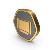 Hexagonal Television Icon PNG & PSD Images