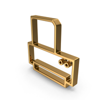 Gold Printer Icon PNG & PSD Images