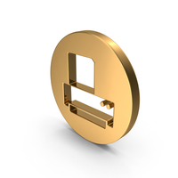 Gold Round Printer Icon PNG & PSD Images