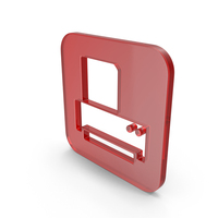 Glass Square Printer Icon PNG & PSD Images