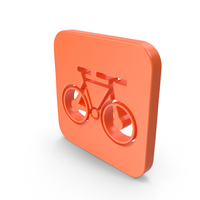 Orange Square Bicycle Icon PNG & PSD Images