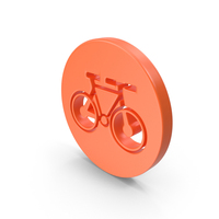 Orange Round Bicycle Icon PNG & PSD Images