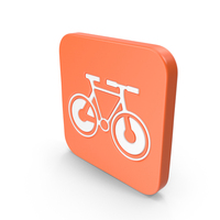 Orange Square Bicycle Icon PNG & PSD Images