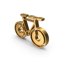 Gold Bicycle Icon PNG & PSD Images