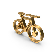 Gold Bicycle Outline Icon PNG & PSD Images