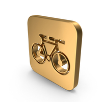 Gold Bicycle Icon PNG & PSD Images