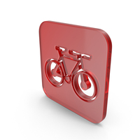 Glass Square Bicycle Icon PNG & PSD Images