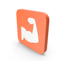 Orange & White Square Strong Icon PNG & PSD Images