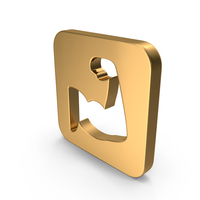 Gold Square Strong Icon PNG & PSD Images