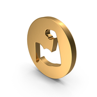 Gold Round Strong Icon PNG & PSD Images