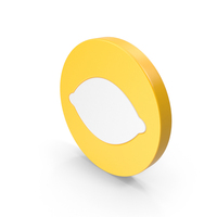 Yellow Round Lemon Icon PNG & PSD Images