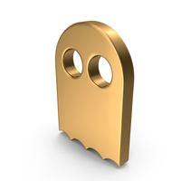 Gold Ghost Icon PNG & PSD Images