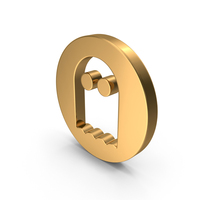Gold Round Ghost Icon PNG & PSD Images