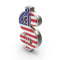 USA Flag Textured Dollar Symbol PNG & PSD Images