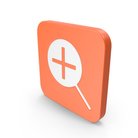 Orange & White Square Zoom In Icon PNG & PSD Images
