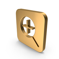 Gold Zoom In Icon PNG & PSD Images
