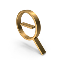 Gold Zoom Out Icon PNG & PSD Images