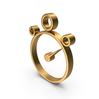 Gold Timer Outline Icon PNG & PSD Images